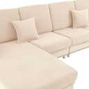 LA MEACK Couch Cushion Cover Seat Cushion Cover Stretch Armchair Cover Separate Sectional Sofa Slipcovers Furniture Protector(1 Piece for Seat or Sofa Backrest, Natural)