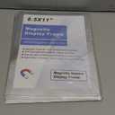 5Packs Magnetic Sign Holder 8.5 x 11, Self Adhesive Display Picture Frame with Magnetic Frame and Clear PVC for Office Store Home Door Window Refrige Magnetic Paper Holder, Silver