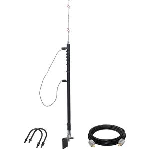 Multi Band Half Wave HF Antenna on 10m 12m 15m 17m 20m 30m 40m 80m for Ham Two Way Radio, Amateur Mobile Radio, 3.5-50MHz, Low SWR, with 10meters Cable, UHF Connector
