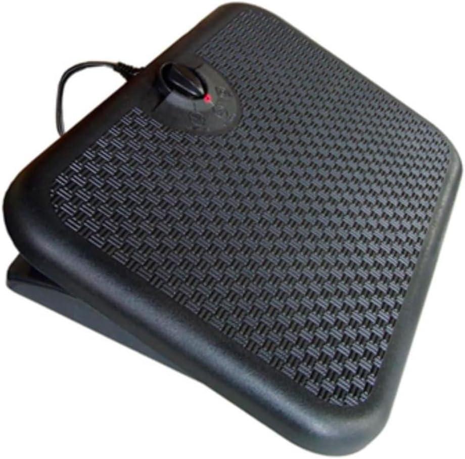 Cozy Products Toasty Toes Foot Warmer, Ergonomic Heated Footrest with 3 Adjustable Positions and 2 Heat Settings, Portable Space Heater, 105 Watts, Black, 12" x 18" x 5"