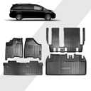Compatible for 2013-2020 Toyota Sienna Floor Mats Cargo Liner Trunk Mat All Weather Rubber Mat for 2013 2014 2015 2016 2017 2018 2019 2020 Toyota Sienna Accessories (8 Seater)