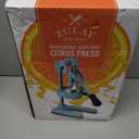 Zulay Kitchen Cast-Iron Orange Juice Squeezer - Heavy-Duty, Easy-to-Clean, Professional Citrus Juicer - Durable Stainless Steel Lemon Squeezer - Sturdy Manual Citrus Press & Orange Squeezer (Blue)