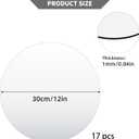 17 Pack Acrylic Round Mirrors for Table Centerpieces Circle Mirror Plates Non Glass Round Mirror Sheet Crystal Candle Trays for Home Wall Decor Wedding Christmas Table Centerpiece (12inch/30cm)