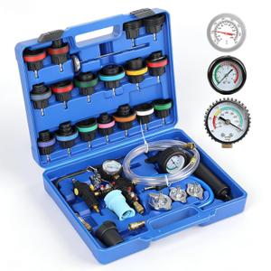 Coolant Pressure Tester Kit, 31PCS Master Coolant Vacuum Refill Kit with 23 Radiator Adapters for Automotive Cooling System Vacuum Leak Tester & Radiator Pressure Tester Kit with Refill Tool