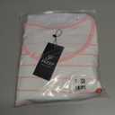 Stripe Pajamas Set Women Two-Piece Nightwear Short Sleeve Sleepwear Soft Side Split Loungewear Pjs Sets (White, M)