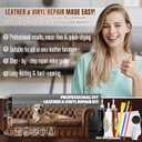 Leather Repair Kit, Advanced Repair Gel, 2025 New Upgrade Professional Leather Repair Kit for Furniture, Sofas, Jackets, Car Seats and Purses, Vinyl, Faux, Artificial, Pleather Care(Chocolate)