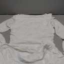 Women's Going Out Bodycon Long Sleeve Round Neck Ruched Party Club Mini Dresses (Large, White)