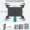 Anti-Theft iPad Kiosk Stand, Adjustable Tablet Floor Stand for Business Retail POS Checkout, Security Display Mount Fits 10-14" iPad Pro 12.9 11 10.9, Galaxy Tab & Surface Pro, 360 Rotating