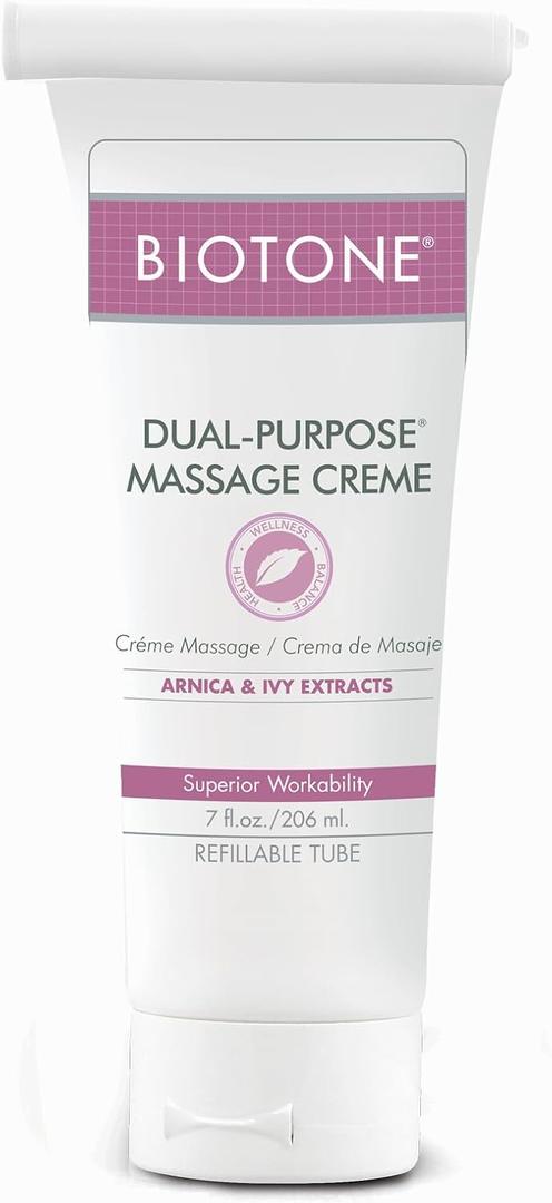 Biotone Arnica Extract Dual Purpose Massage Cream, 7 oz Tube