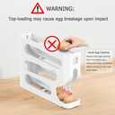 Sotfamily Egg Holder for Fridge, Automatic Rolling Egg Dispenser for Refrigerator, Countertop, Kitchen - Space-saving Egg Roller/Organizer/Storage/Container/Tray - 2 Packs for 56 Large Size Eggs