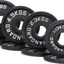 BalanceFrom Cast Iron Olympic 2-Inch Plate Weight Plate for Strength Training, Weightlifting and Crossfit, Multiple Packages (Style #2)
