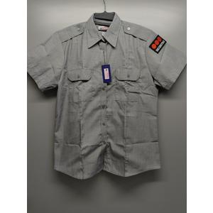 National Patriot, Securitas Button Up Shirt, Grey, M, Polyester