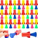 30 Pieces Jumping Spring Rockets Launchers Toys Colorful Jumping Rockets Popper Spring Launchers Toys for Kids Playing Goodie Bag Stuffers Birthday Party Favors, Random Color