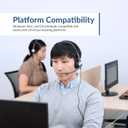 Cyber Acoustics Stereo Headset (AC-204), 3.5mm Stereo & Y-Adapter, Home, K12 School Classroom and Education