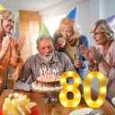 80th Birthday Decorations for Women Men,Happy 80 Birthday Decorations for Centerpieces Table,80 Light Up Numbers Sign Led for Party Backdrop Wall Decor for Wedding Anniversary Home