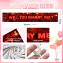 Will You Marry Me Banner 118 x 20 Inch Proposal Theme Wall Backdrop for Home Party Porch Fence Event Romantic Celebration Decor Indoor Outdoor Background Holiday Event Banner