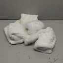 4 Pcs Christmas Plush Stockings 18 Inch Large Snow White Faux Fur Xmas Stocking with 4 Styles Textured Patterns Holiday Classic Hanging Ornaments Socks for Xmas Home Party Fireplace Decor