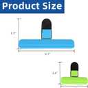 Chip Bag Clips, Wide Open Bag Clips for Food Storage with Heavy Duty Tight Seal Grip, 6 PCS (3 x L, 3 x S)