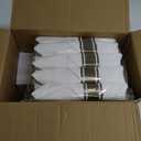 DaYammi 210Pcs White Gold Plastic Plates,Gold Disposable Dinnerware Set Includes 60 gold floral plates,30 plastic Silverware,30 Per Rolled Napkins,30 Plastic Cups for Party Wedding Birthday