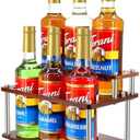 SHILFID Coffee Syrup Organizer Rack,2-Tier Coffee Syrup Stand Holder for Coffee Station Countertop,6 Bottles Storage Display Shelves for Wine, Dressing Cocktail in Coffee Bar