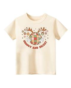 Toddler Girls Christmas Shirt for Boys Kids Ugly Xmas T-Shirt Short Sleeve Cotton Tee Top , 130