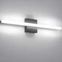 Combuh Bathroom Light Fixtures Dimmable Black Vanity Lights Bar 24 Inch 14W Bathroom Lights Over Mirror ip44 Wall Sconces Daylight White 6000K