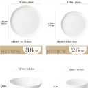 MALACASA Plates and Bowls Sets, 24 Pieces Modern Porcelain Dinnerware Set for 6 Ceramic Dishware Dishes White Kitchen Dinner Dining Ware Set Microwave and Dishwasher Safe, Series LUNA