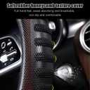 BELOMI Car Steering Wheel Cover, Breathable Leather Vehicle Steer Wheel Protective Guard with 3D Honeycomb Hole, Anti-Slip Steer Wheel Protector, Universal Automotive Accessories (Red) (Black/Red-2)