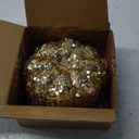 DomeStar Artificial Glitter Pumpkin, Gold Faux Pumpkin Harvest Table Centerpiece for Fall, Halloween & Thanksgiving Decorations (Color 1)