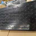 VEVOR 4" Rise Rubber Threshold Ramp, 3 Channels Cord Cover Wheelchair Ramp, No-Slip Surface, 2200 Lbs Load Capacity Rubber Ramp for for Home Doorways Driveways Curb