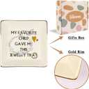 Lihome Gifts for Mom - Ceramic Ring Dish Jewelry Tray, Funny Mothers Day & Birthday & Thanksgiving & Christmas Gifts