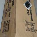 PayLessHere Bar Stools Set of 2, Wooden Saddle Stools 24 Inch Heigh, Bar Chairs Seat with Footrests and Industrial, Kitchen Counter Stools for Restaurant, Bistro Bar and Home Dining (Black)