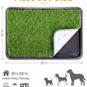 ondware Dog Grass Pad with Tray Dogs Potty Tray - 3-Layer Indoor Potty with 2 Grass Patches and 2 Washable Pee Pads for Puppies Senior Dogs Apartments Balconies RVs Patios Homes(30x20 in)