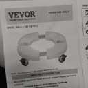 VEVOR Trash Can Dolly with 4 Lockable Wheels, 440lbs Weight Capacity, Round Trash Can Roller Base, 15-22.8 in Adjustable, Heavy Duty Drum Dolly Plant Caddy, Multi-Functional Rolling Dolly Cart, Black