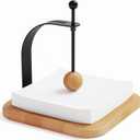 Wood Napkin Holder for Table Wood Square Napkin Dispenser with Metal Cocktail Napkin Holder, Suitable for Kitchen, Restaurant, Bar, Office, Parties, Home Décor (beech)