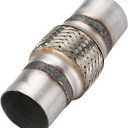 Exhaust Flex Pipe, 2.5''x 4''Stainless Steel Heavy Duty Exhaust Flex Pipe, Double Braid Exhaust Flex Tube, Overall Length 8''