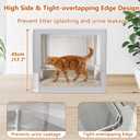 Enclosed Stainless Steel Cat Litter Boxes,Large Foldable Litter Box with Lid,Hooded Covered Stainless Steel Cat Litter Box,Easy Cleaning,No Urine Leakage,Deeper Pan