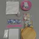 WATHFKCU 4 Sets DIY Glass Mosaic Tiles for Crafts,Mixed Color Mosaic Kits with Wooden Coaster for Adults,Mosaic Crafts Materials Package for Coaster Handmade Home Decor Gifts