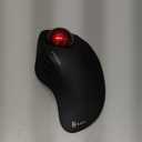 SANWA Bluetooth 5.1 + 2.4 G Wireless Ergonomic Trackball Mouse, Finger Control Roller Ball Mouse, 3 Device Switch, Silent Programmable Buttons, 1000/1600/2400 DPl, Compatible with PC, Windows, MacOS