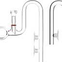 Mini Lily Pipe Set Spin Outflow with Surface Skimmer and Inflow for Nano Long Shallow Tanks (13mm for 1/2'' i.d. (12/16mm) tubing)