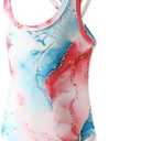 Jolyshlid Girls One Piece Swimsuit Cute Crossback Bathing Suits Quick Dry Kids Beach Swimwear 13-14 Y