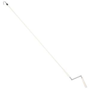 Pickmesh Exterior Roller Shade Universal Crank Wand Replacement Metal Crank Wand Telescoping Skylight Pole with Hook for Exterior Sun Shades Outdoor Indoor Roller up Blinds(Beige)