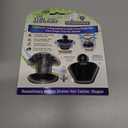 TubShroom Tub Drain Hair Catcher Combo Pack with Silicone Stopper, Black Chrome – Protector and for Bathroom Drains, fits any standard bathtub drain measuring 1.4” to 1.8” wide, Pack of 6