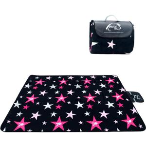 Wind Tour Family Outdoor Waterproof Durable Picnic Blankets with Carry Strap Foldable Sandproof Picnic Floor Mat for Kids Playground Camping Hiking Grass Travelling (1, Star -150 * 200cm) (Star -57.5*76.7 in)