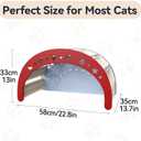 Cat Rocking Bed with Washable Removable Cushion and Sisal Scratching Pads Cat Scratcher Multifunctional Cat Furniture, Blue