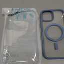 FNTCASE for iPhone 15 Case Clear: iPhone 14/13 Case Magnetic Phone Cases with Screen Protector Compatible with Magsafe Slim Anti Yellowing Rugged Protective Transparent Cell Cover (B-Sierra Blue)