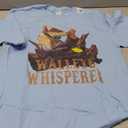 Large Walleye with Fishing Lure Drawing: Walleye Whisperer T-Shirt, Blue, Size M