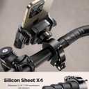 JOYROOM Motorcycle Bike Phone Holder Mount - [Not Block Camera] Bicycle Phone Holder Handlebar Cell Phone Clamp - [Silicone Wrapped] Scooter Phone Holder for iPhone Samsung 4.7''-7'' Smartphones