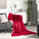 Heated Blanket Electric Throw w/5 Heating Levels 10 Hours Auto-Off 84'' x 62'' Red