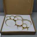 Cluster of 9 Round Serving Bowls, on an Elegant 22-Inch Gold Tray Perfect for Snacks Dips and Appetizers at Parties Weddings and Gatherings, A Decorative Multi-Bowl Platter for Entertaining